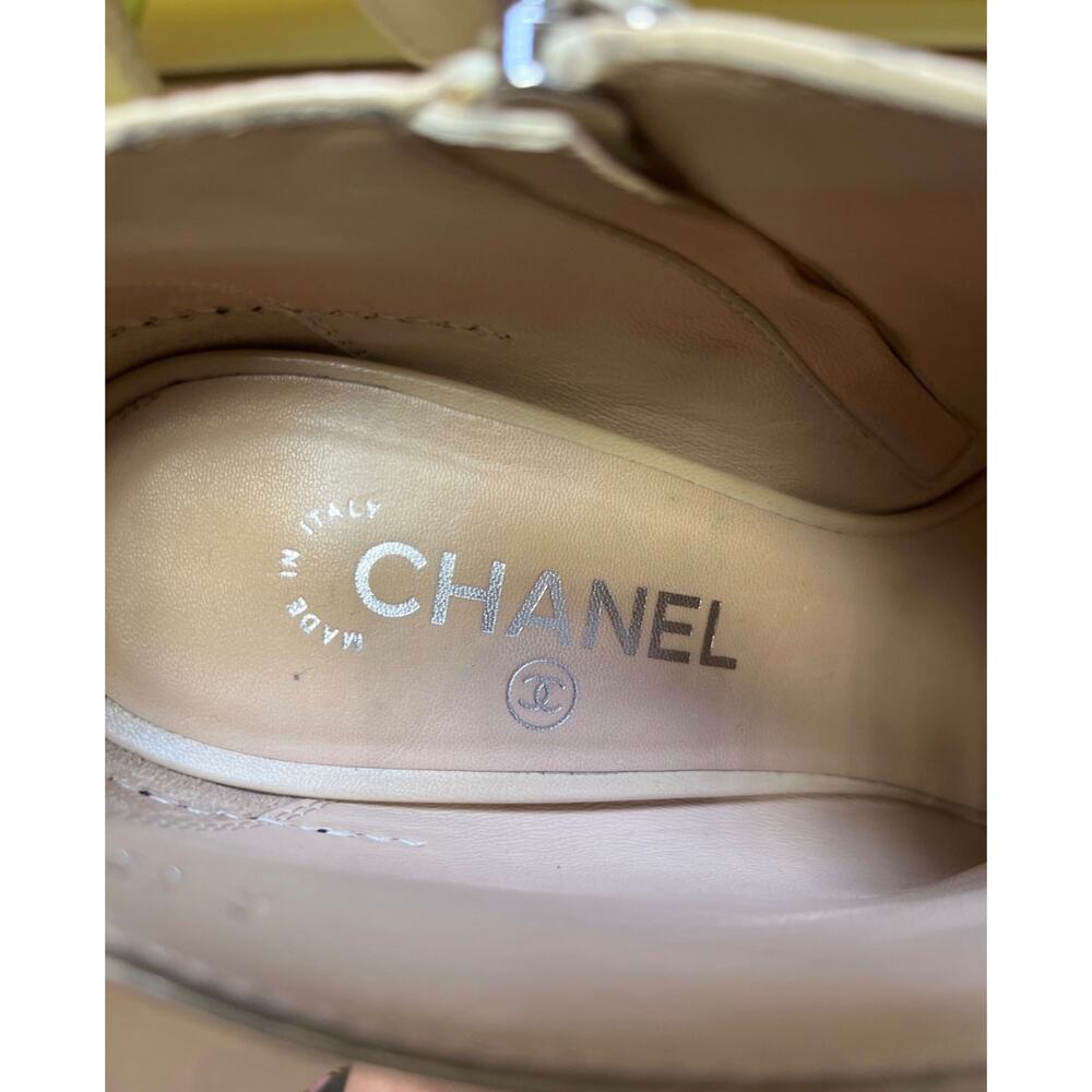 Chanel Beige Leather Open-Toe Ankle Booties - Size 40.5 - Picture 7 of 7